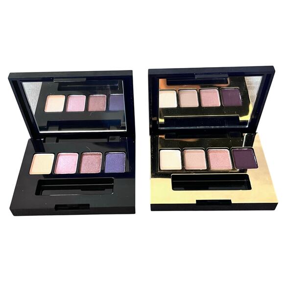 2x Estee Lauder Pure Color Eyeshadow Travel Compacts 8 Colors ORCHID, IVORY + - Picture 1 of 7